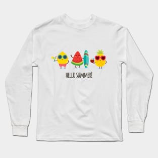 Hello Summer! Fruits Long Sleeve T-Shirt